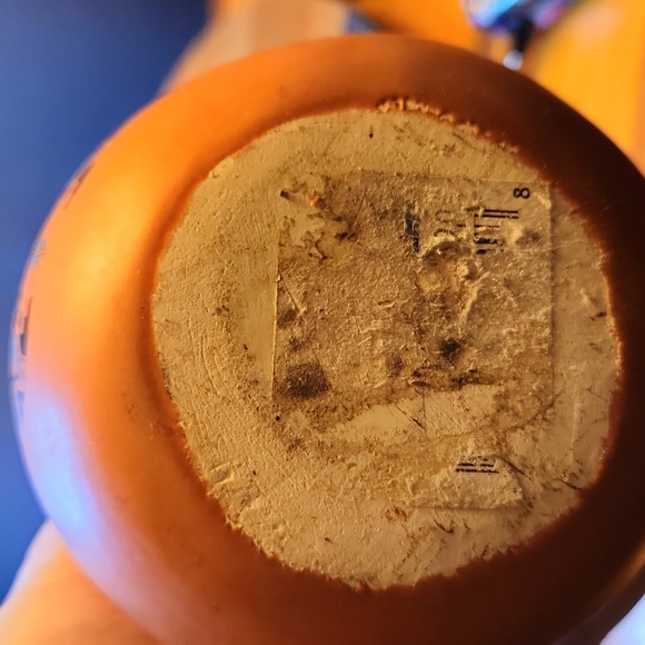 5in Vintage from the 90s Pottery Pitcher Aztec Southwest Pottery Jug Vessel - Picture 5 of 6